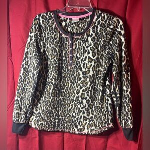 Sleep Zenista Animal Print Long Sleeve Women’s Top Size Medium EPC